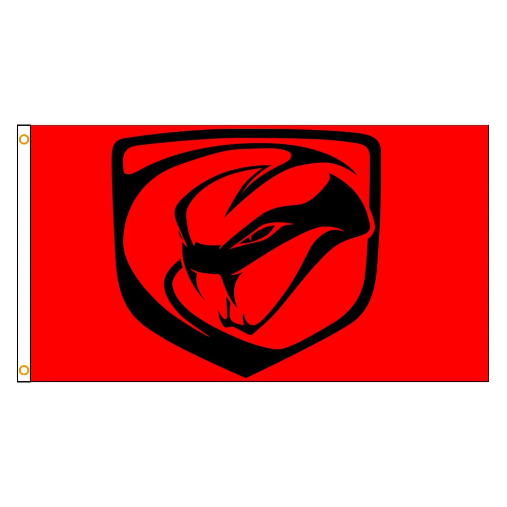 

60 * 90cm 90 * 150cm Mustang Viper Car Logo Decorative Hanging Flag