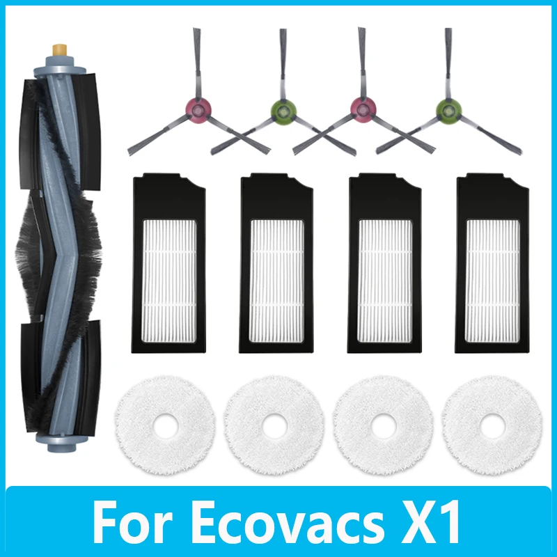 

Запчасти для робота-пылесоса Ecovacs Deebot X1 TURBO/OMNI, основная боковая щетка, фильтр НЕРА, насадка на швабру, тканевые аксессуары