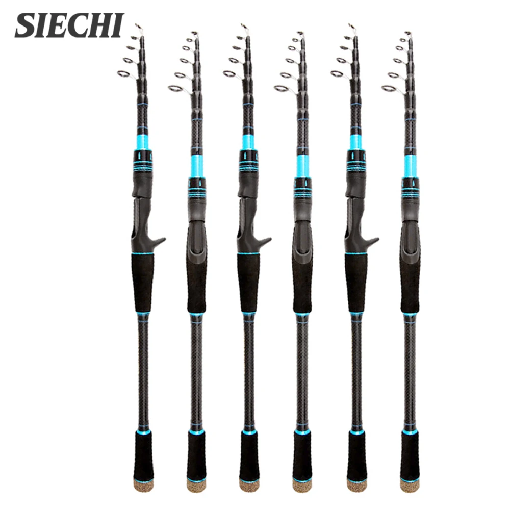 

SIECHI 1.8M 2.1M 2.4M 2.7M 3.0M Carbon Fiber Spinning Casting Fishing Rod Baitcasting Rod for Bass Pike Trout Fishing