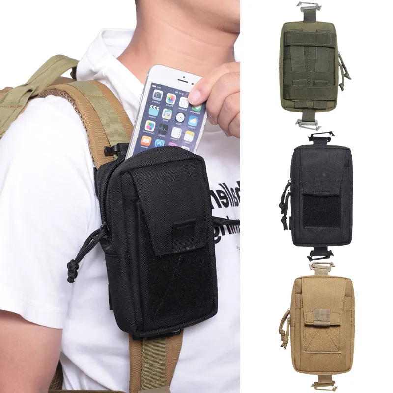 Molle Tactical waist Bag Outdoor Emergency edc pouch Phone P