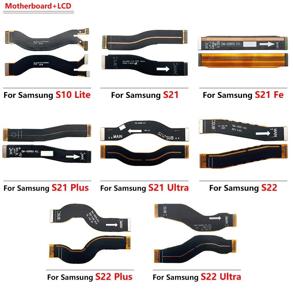 

30Pcs/Lot，Main FPC LCD Display Connect Mainboard Flex Cable Replacement parts For Samsung Galaxy S21 S22 Plus Ultra Fe S10 Lite