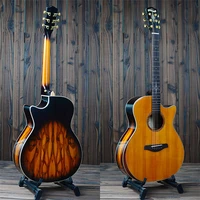 top solid acoustic guitar electric folk pop flattop 41 inches spruce mahogany guitarra 6 strings cutaway picea asperata