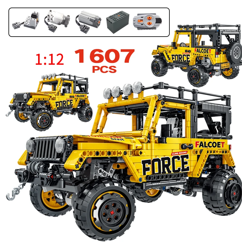 

1607Pcs City Remote Control Off Road Racing Sports SUV Car Building Blocks RC Off-road Truck Vehicle Bricks Toys for Kids Gifts