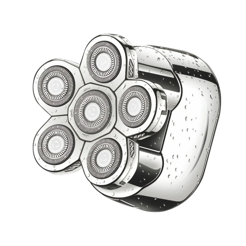 VGR Шесть бритвенных головок Электробритва для мужчин Водонепроницаемый Триммер