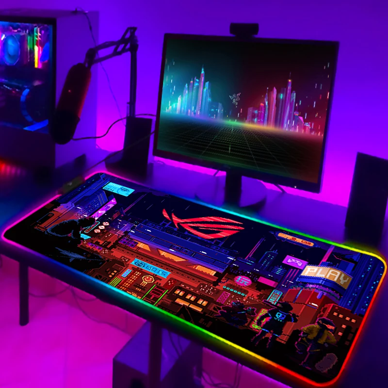 

Mouse Pad Rgb Asus Laptop Accessories Gaming Mousepad Gamer Keyboard Mat Deskmat Desk Protector Mats Back Light Mause Carpet