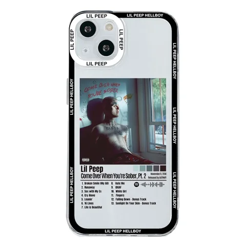 Чехол для телефона Lil Peep Hellboy Love для iPhone 11 12 13 14 15 Pro Max Mini 7 8 Plus XS XR SE2 X Shell Transparent Sotf Cover Fundas