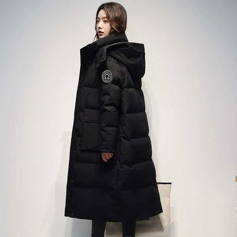 

Down Jacket Women's Mid-Length over-the-Knee New Winter Couple Parka Women's White Duck down Coat