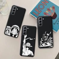 japan anime one piece luffy zoro black and white phone case for samsung galaxy s21 ultra s20 fe m11 s8 s9 plus s10 5g lite 2020