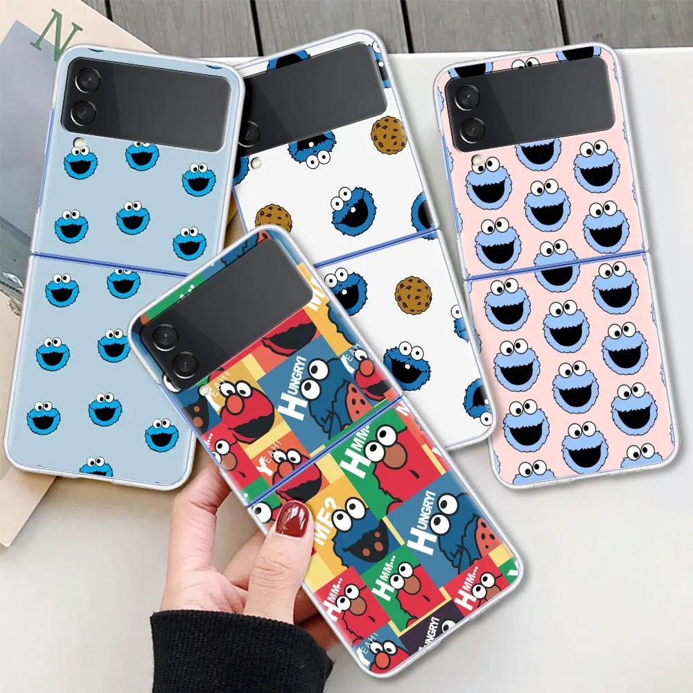 

Cookie Monster for Samsung Galaxy Z Flip3 5G Phone Case Suitable Luxury Zflip3 Shell Protective Sleeve Z Flip 3 Cover Caso Bags