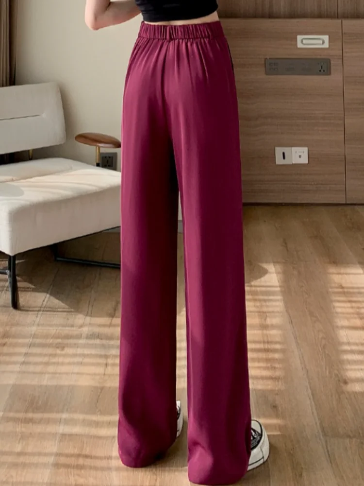 

Long pants women's summer new small men wear thin a-line bottoming straight wide legs all-match casual straight pants sports
