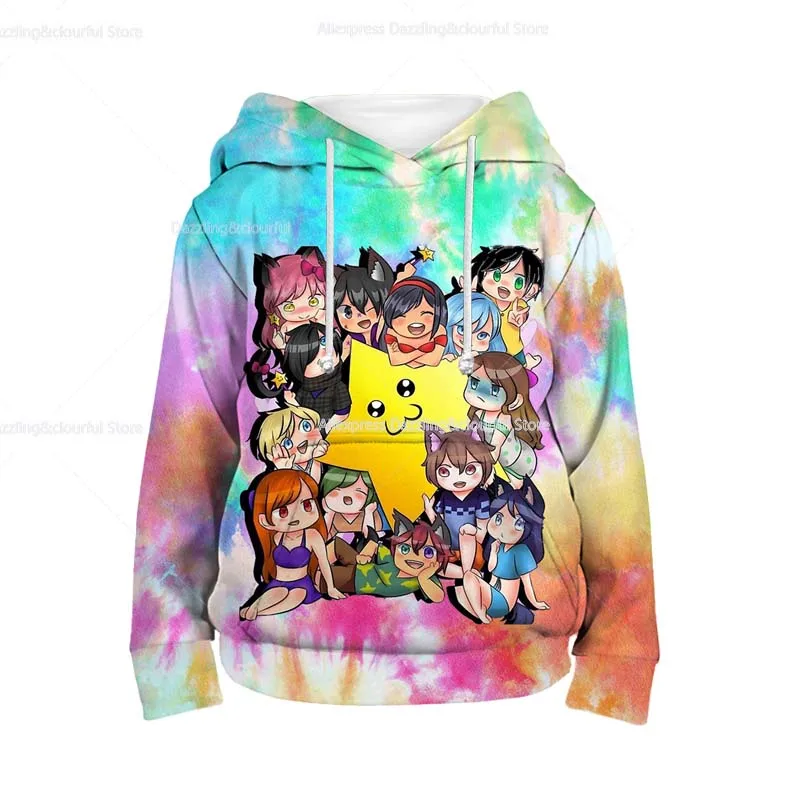 

2023 Boys Girls Children Aphmau 3D Hoodies Cute Cartoon Sweatshirts Kids Pullovers Streetwear Anime Hoodie y2k Clothes