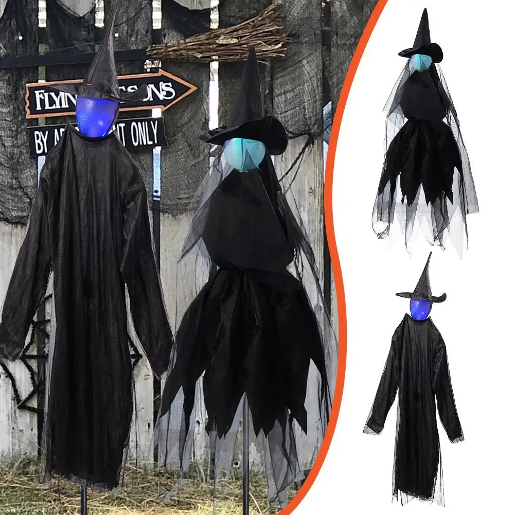 

Halloween Light-Up Witches Ghost Decorations Outdoor Creepy Light Witches Up Holding Ghost Props Horror Skeleton Hands Larg Q4X9