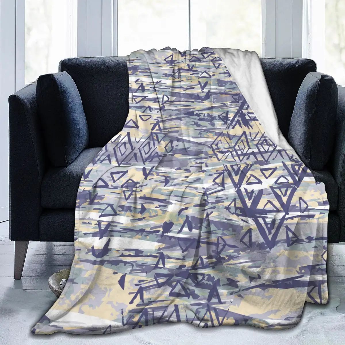 

Soft Warm Flannel Blanket Abstract Watercolor Travel Portable Winter Throw Thin Bed Sofa Blanket