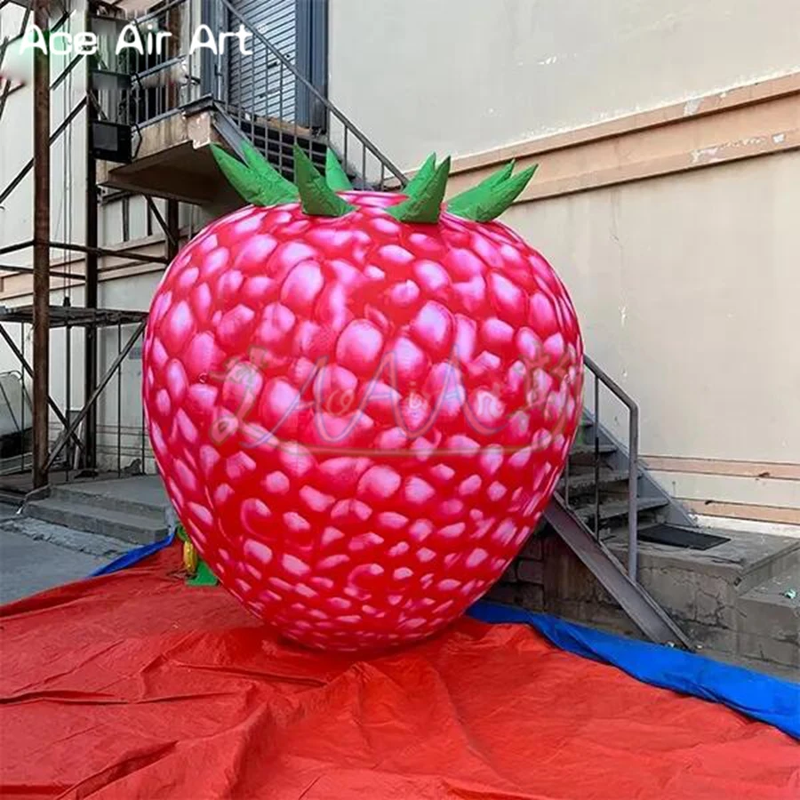 Фото Гигантские надувные модели клубники и фруктов для открытия магазина, рекламное украшение №3