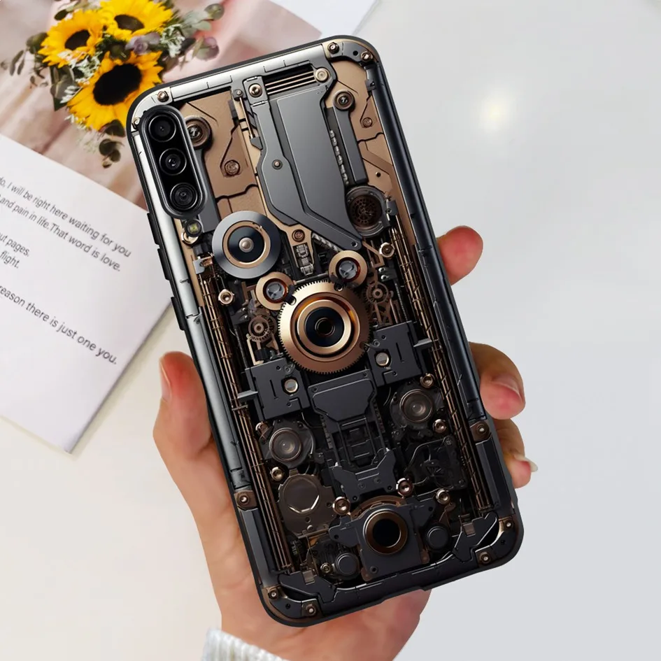 For Samsung A90 5G Case Colorful Flower Soft Silicone Bumper Back Cover Galaxy Phone A 90 SM-A908N Funda