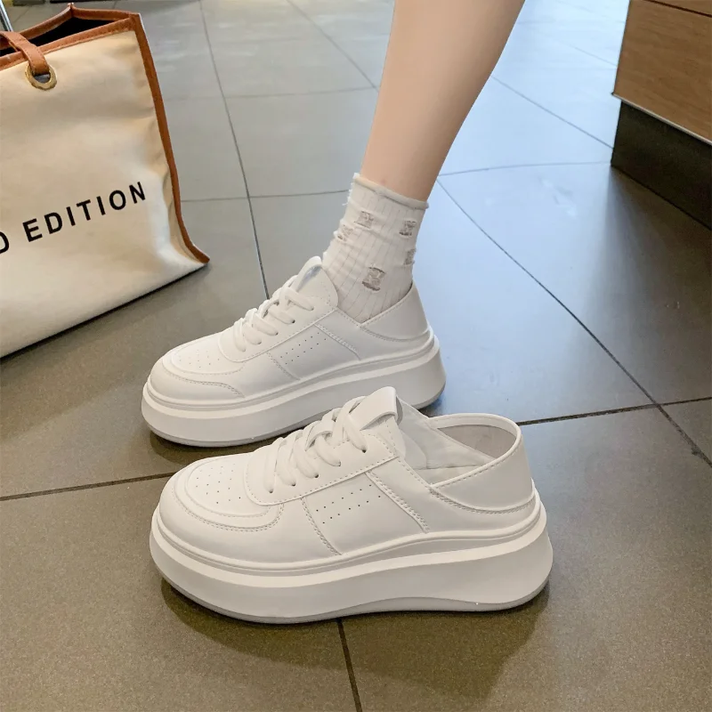 

Shoes for Women 2023 Fashion Lace Up Women's Vulcanize Shoes Outdoor Women Sneakers Solid Bottom Ladies Casual Shoes Zapatos