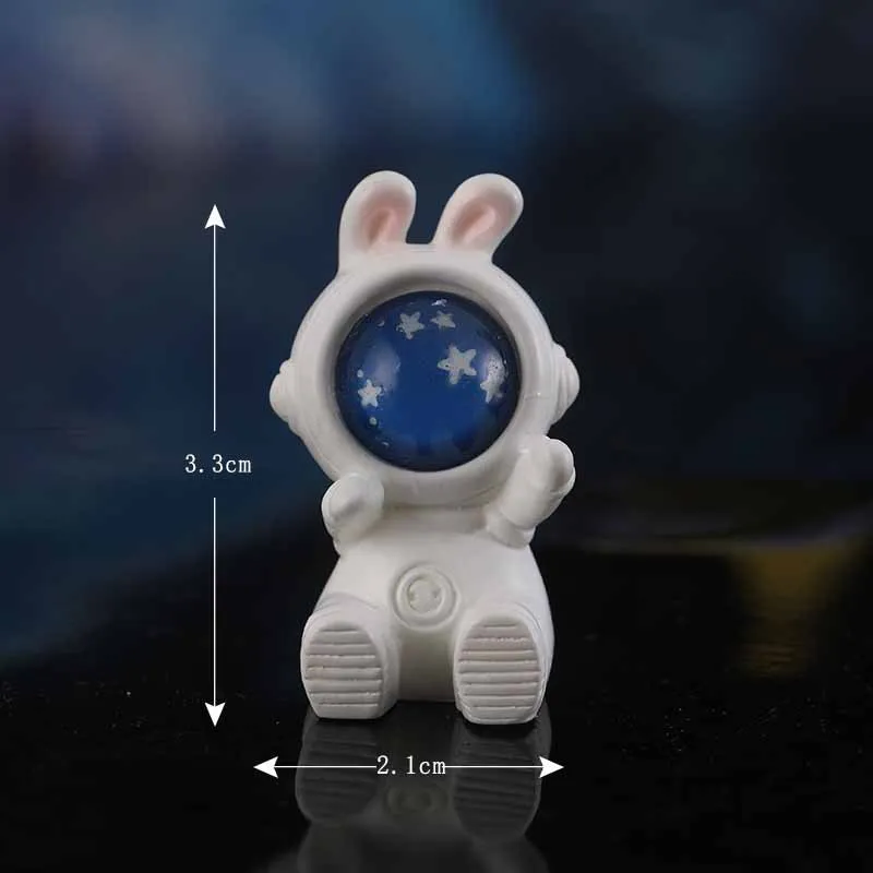 Фигурка миниатюрная Милая луна астронавт кролик микро-ландшафт полимерные