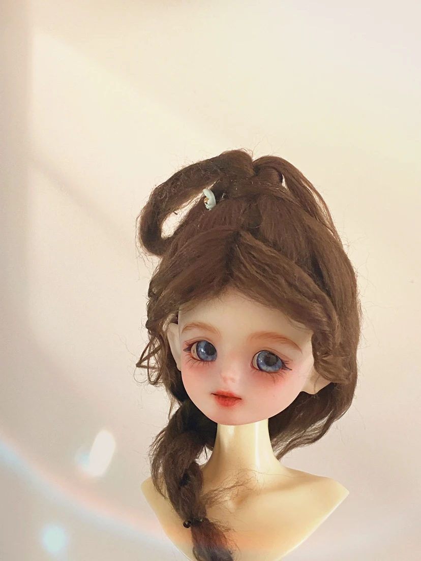 Модный парик для куклы 1/8 1/6 1/4 BJD коричневые волосы OB11 (окружность головы 12 5-19 см)