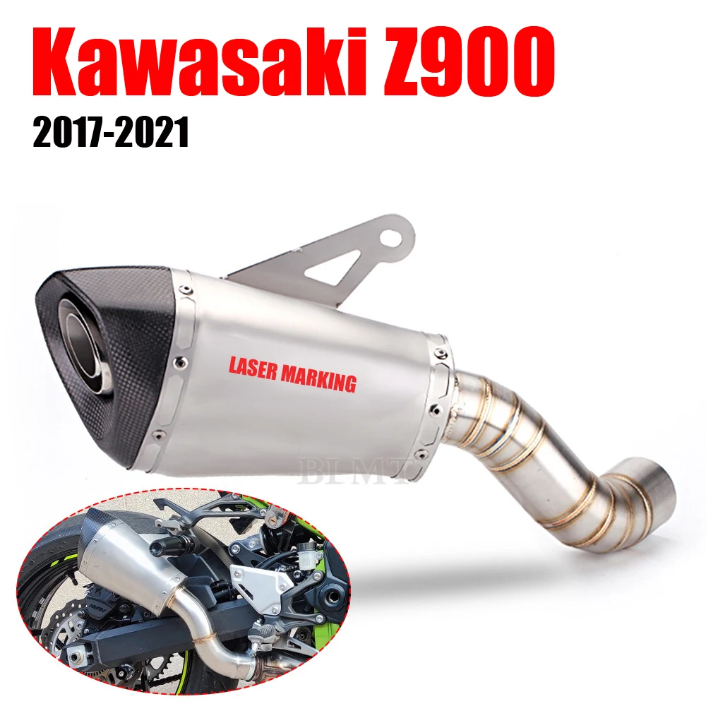 

Выхлопной глушитель Z900 для мотоцикла, среднее соединение, выхлопная труба с дб-убийцей для Kawasaki Z900 2017 2018 2019 2020 2021