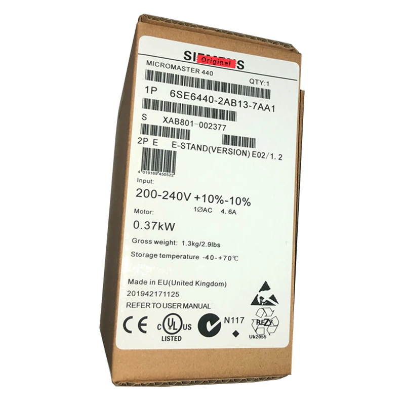 

Original Factory Agent, New Original 6SE6440-2AB13-7AA1