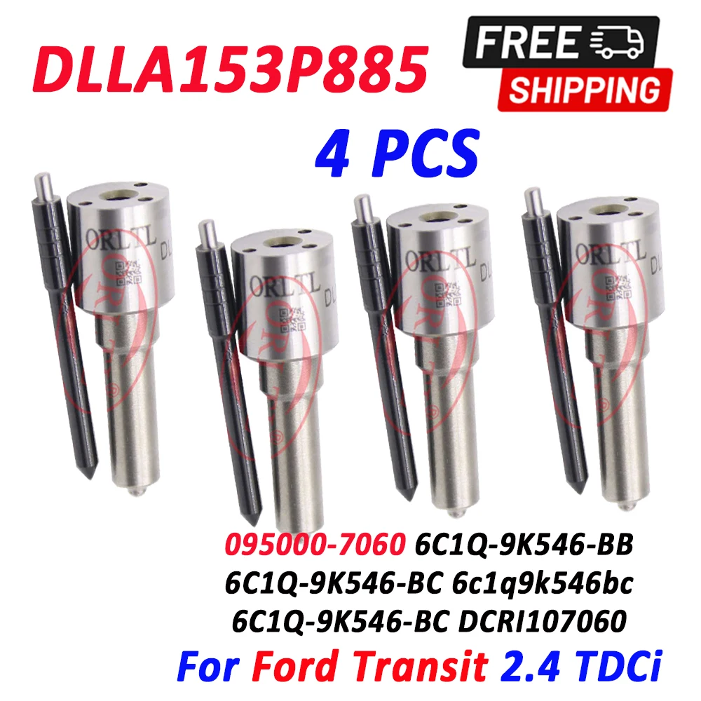 Форсунка дизельного топлива ORLTL DLLA153P885 095000-7060 6c1q9k546bc форсунка DLLA 153 P 885 для Ford Transit 4