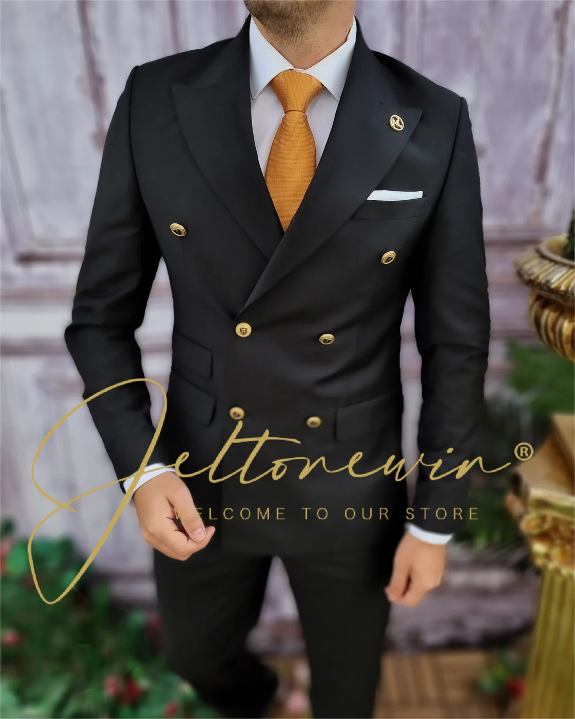Красивые мужские костюмы двубортные остроконечные лацканы свадебные смокинги