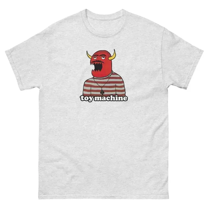 Фото Футболка Toy Machine Skateboards Devil Stripped в стиле ретро с дизайном в стиле скейт-арта №1