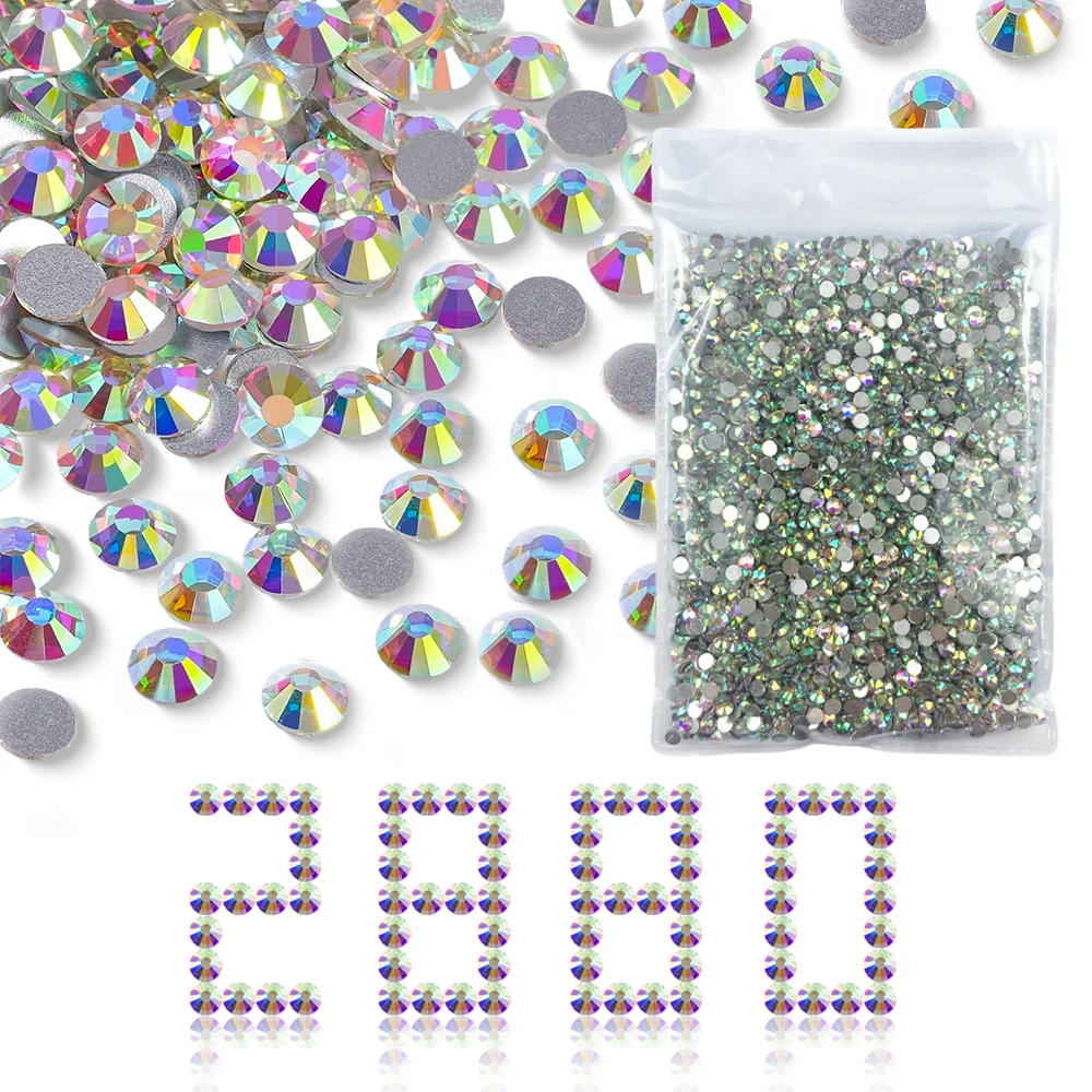 2880 шт. стразы для дизайна ногтей