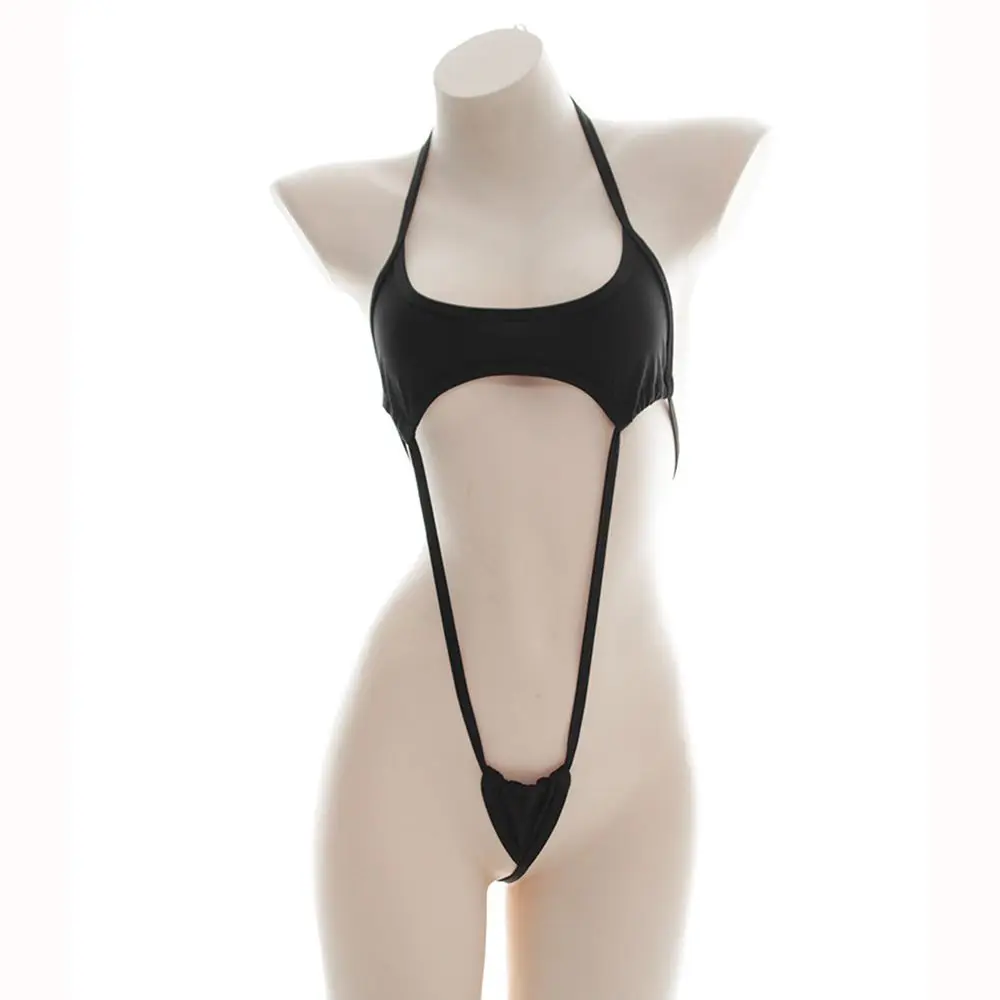 

Kawaii Black White Cow Print Backless One Piece Bikini Jumpsuit Erotic Sexy Costumes Bodysuit for Women Sexy Lingerie