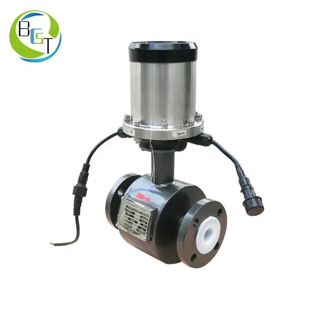 

Battery powered electromagnetic water flowmeter with pulse or RS485