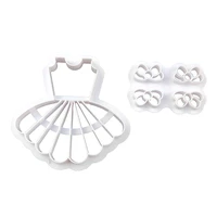 wedding party princess dress cookie embosser mold cute skirt shaped fondant icing biscuit cutting die baking cake decoating tool
