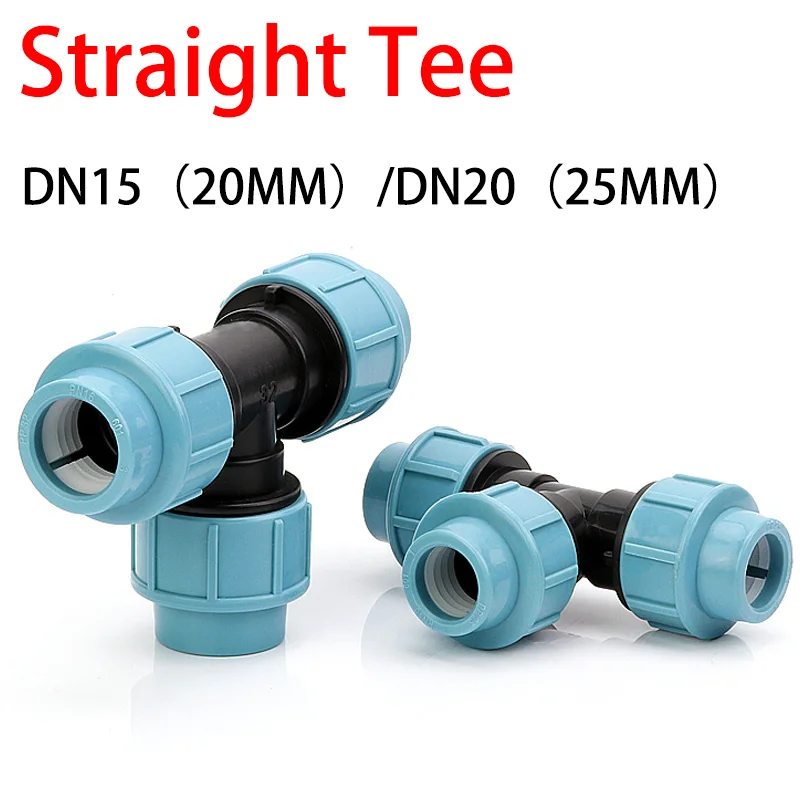 

Equal Diameter Three-way 1/2" 3/4" Plastic PE Quick Connect Water Pipe Field Garden Water Saving Irrigation Faucet Connector