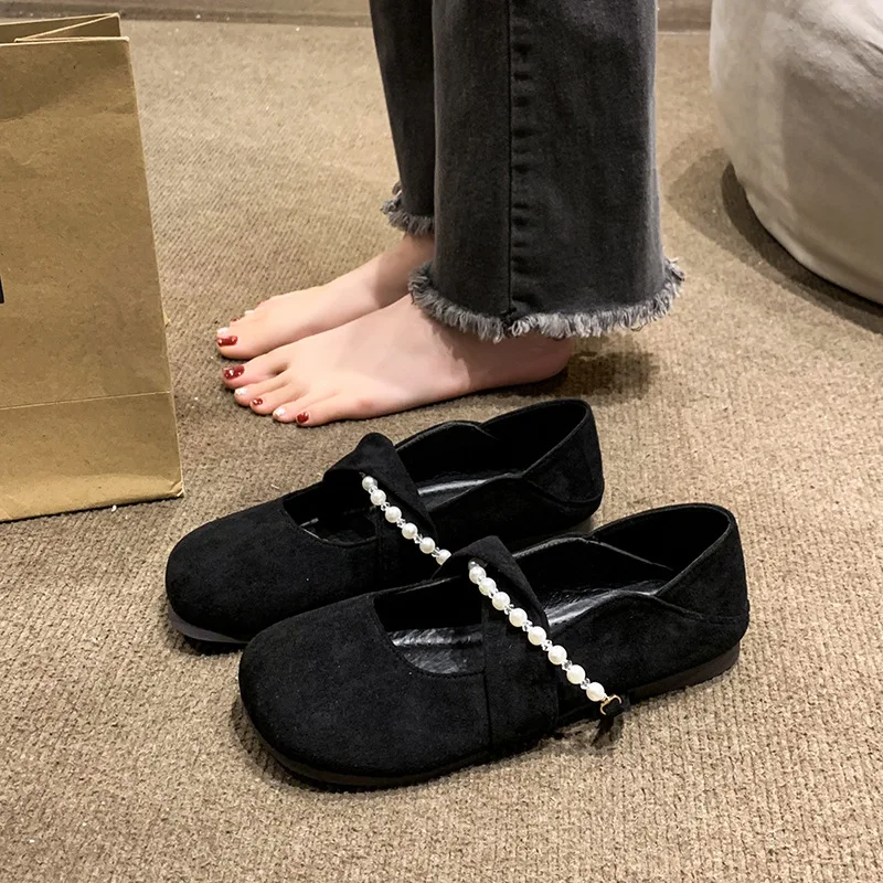 Flats Beads Women Shoes Sandals Summer 2023 New Designer Casual Walking Shoes Sport Loafers Ballet Dance Running Femme Zapatos