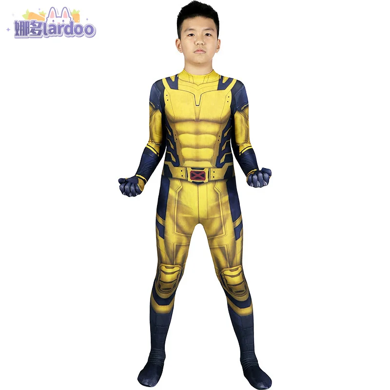 Мужской костюм Росомахи для косплея комбинезон с супергероями боди на Хэллоуин