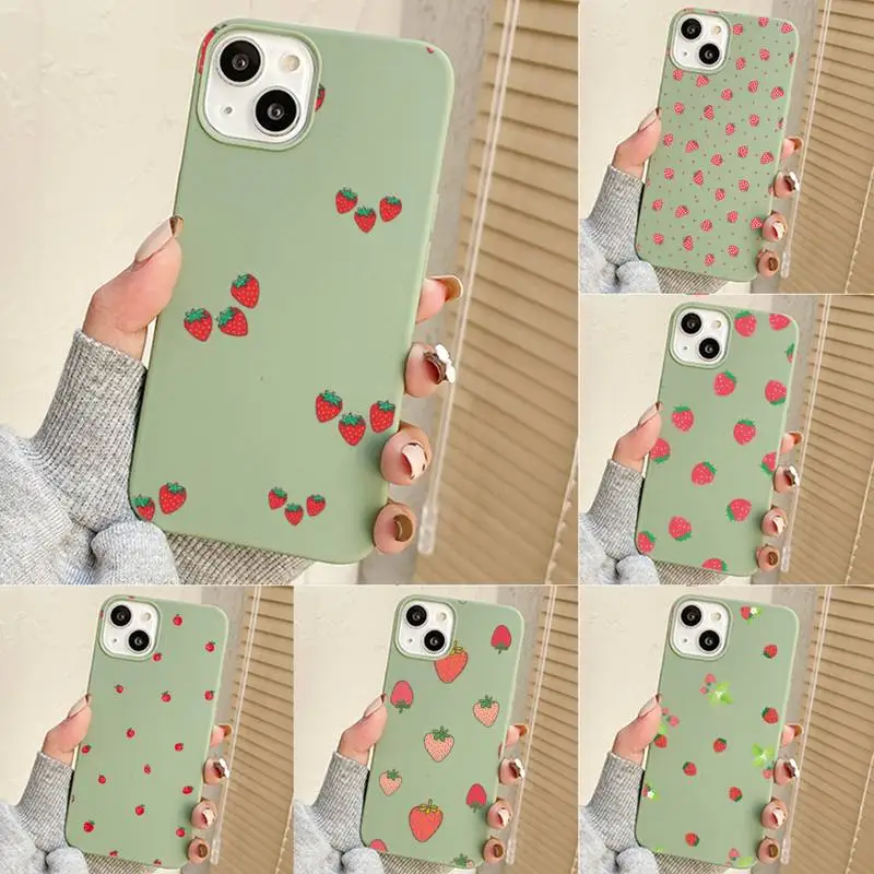

Cartoon Fruit Strawberry Phone Case For Iphone 7 8 Plus X Xr Xs 11 12 13 Se2020 Mini Mobile Iphones 14 Pro Max Case