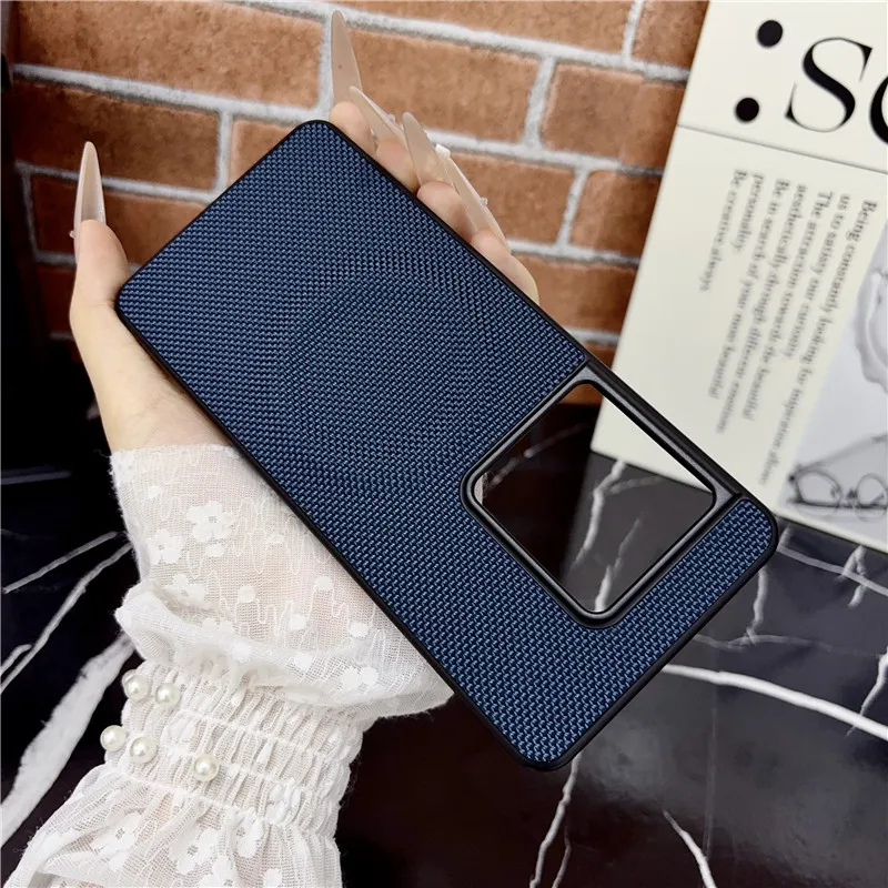 Фото Чехол для Sony Xperia 1 VIII в деловом стиле из тонкой ткани саржевого плетения, магнитный противоударный чехол для Sony Xperia 1 VIII Funda №2