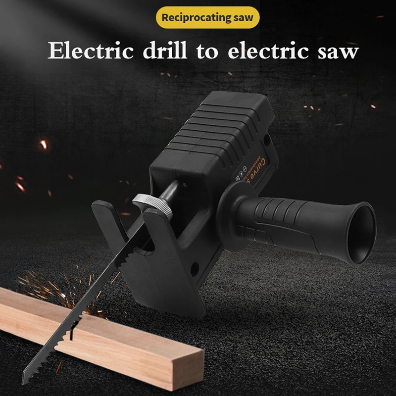 Electric Drill Modified Chainsaw Household Electric Small Woodworking Saw Portable Woodworking Cutting Reciprocating Saw enlarge