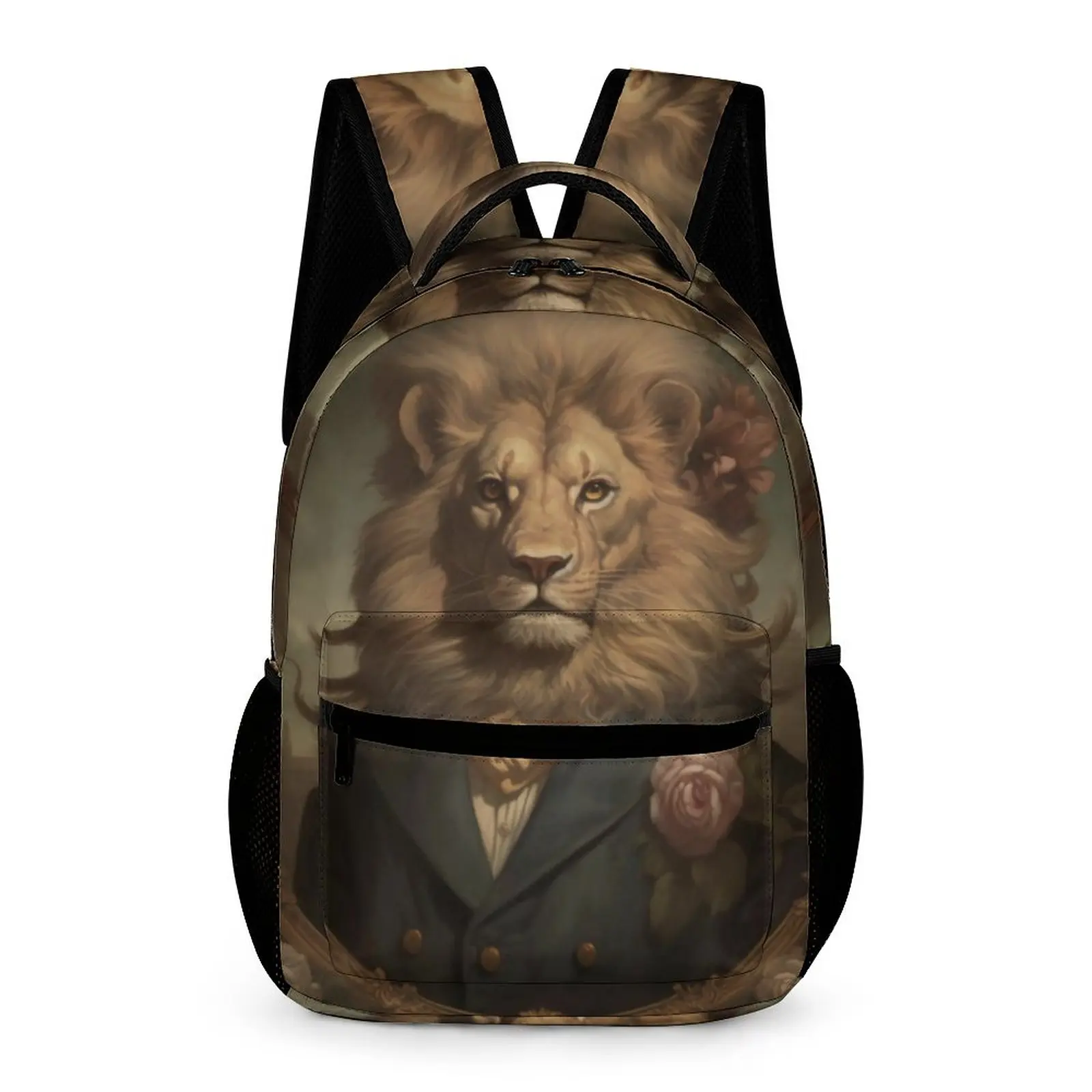 

Lion Backpack Women Men Mystic Gothic Print Backpacks Polyester Style High School Bags College Designer Rucksack