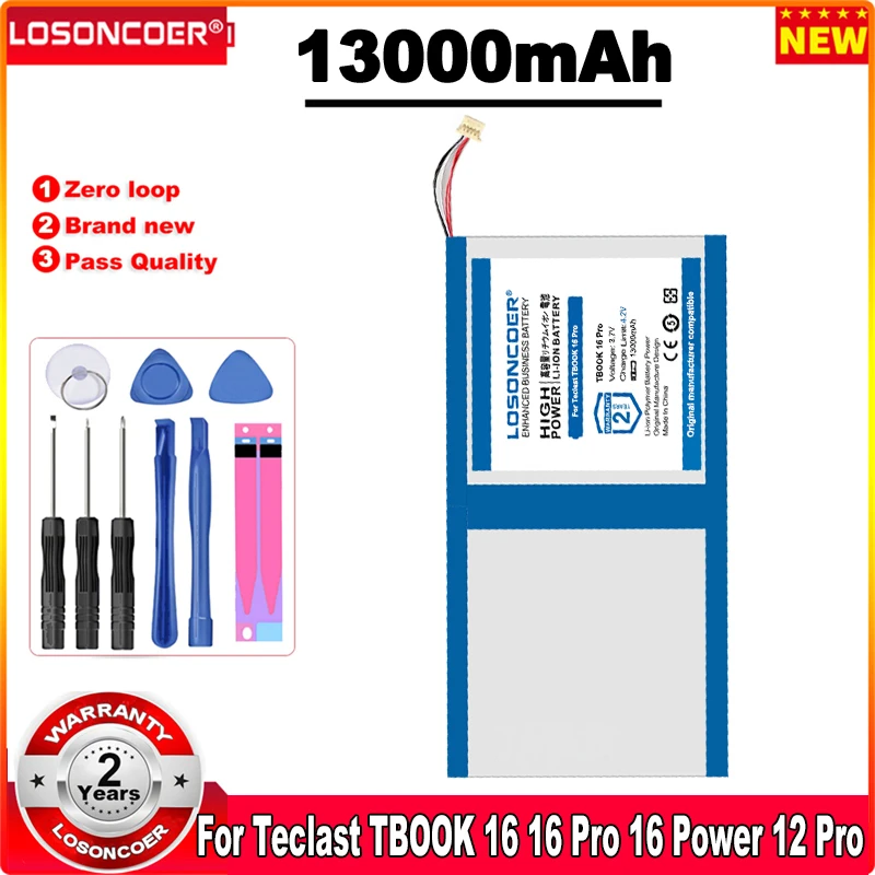 

Аккумулятор 13000 мАч для планшета Teclast TBOOK 16 Pro 16 Power 12 Pro T16 для Teclast TBOOK 11 ID: E5A3 ID: E5A6 ID: E5A7 ID:E5C8