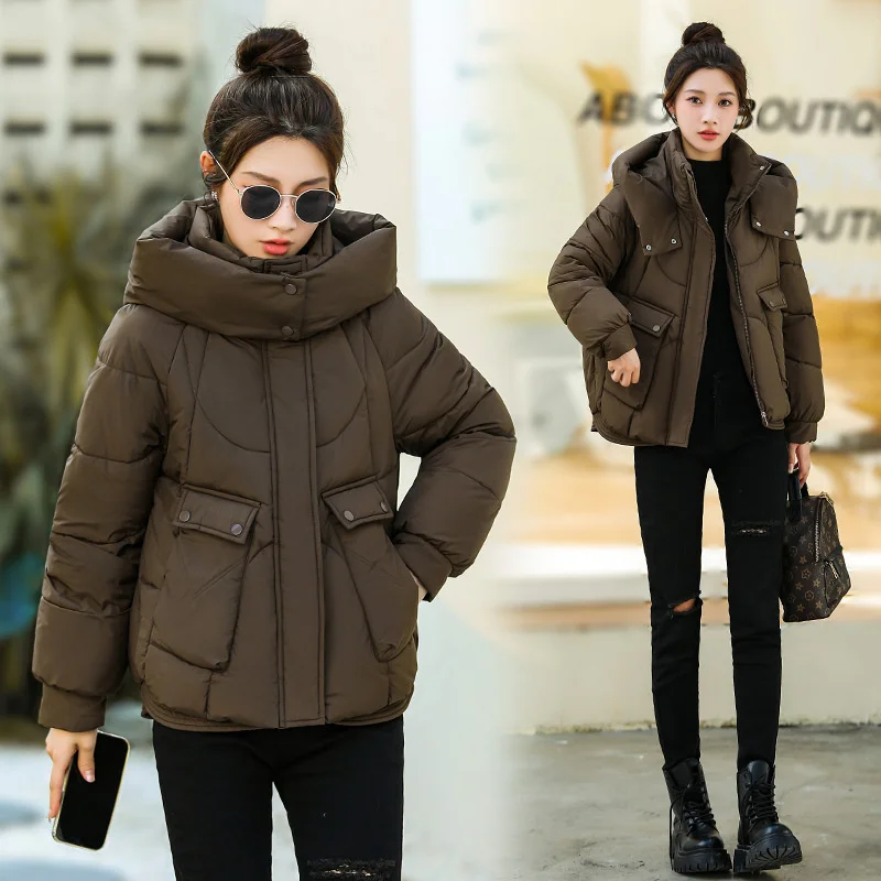 Новая женская зимняя куртка пуховое пальто с хлопковой подкладкой женское