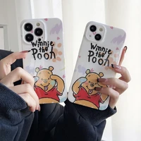 disney cartoon winnie the pooh phone case for iphone 11 12 13 mini pro xs max 8 7 plus x xr cover