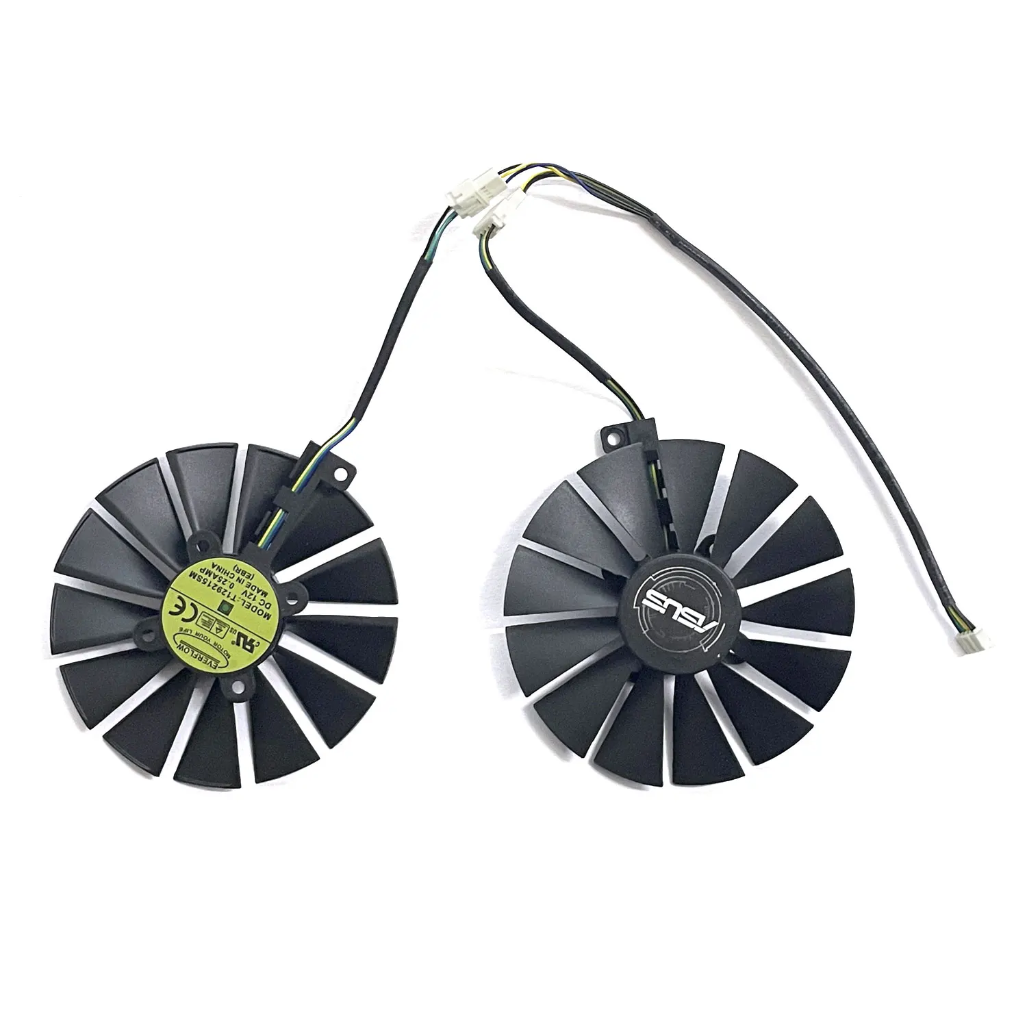 Фото Вентилятор для Asus Strix Rx 470 580 Gtx 1050Ti 1070Ti 1080Ti, 2 шт., T129215SM, FDC10M12S9-C, RX580, 95 мм, для графического процессора 570 №4