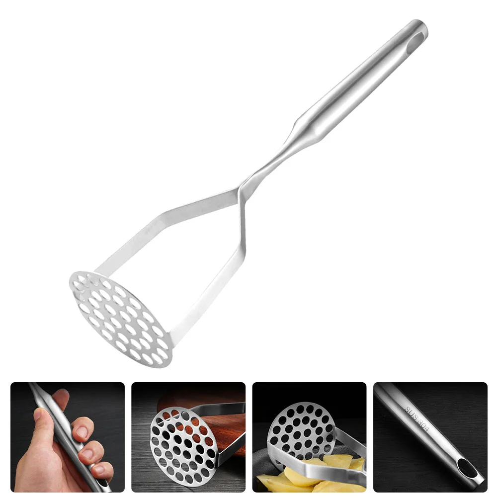 

Potato Masher Stainless Steel Manual Ricer Crusher Multifunction Metal Meat Mincer Squeezer Garlic Pumpkin