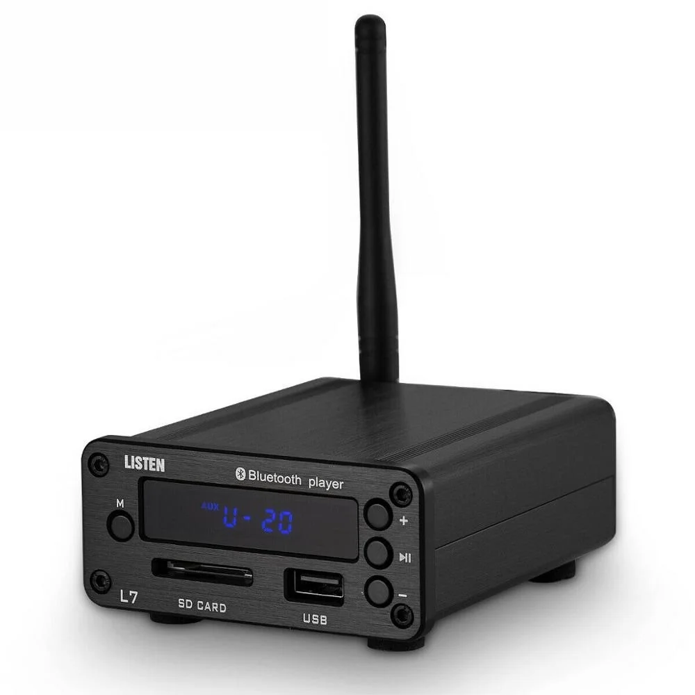 

2022 Nobsound HiFi Bluetooth 5.0 Receiver DAC Stereo Audio Preamp USB Music Player FM Radio Headphone amp Supports U-Disk SD