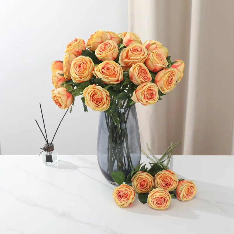 

10pcs Rose Artificial Flower Sweetheart Luxury Bouquet Decoration Home Decoration Accessories
