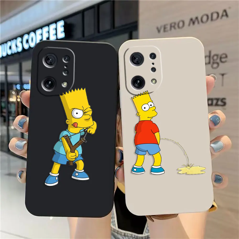 

Case For OPPO FIND X6 X3 REALME X7 X50 RENO 2 4Z 4 6 Lite 5Z 5F 4G 5G PRO Liquid Silicone Case Funny The S-Simpsons