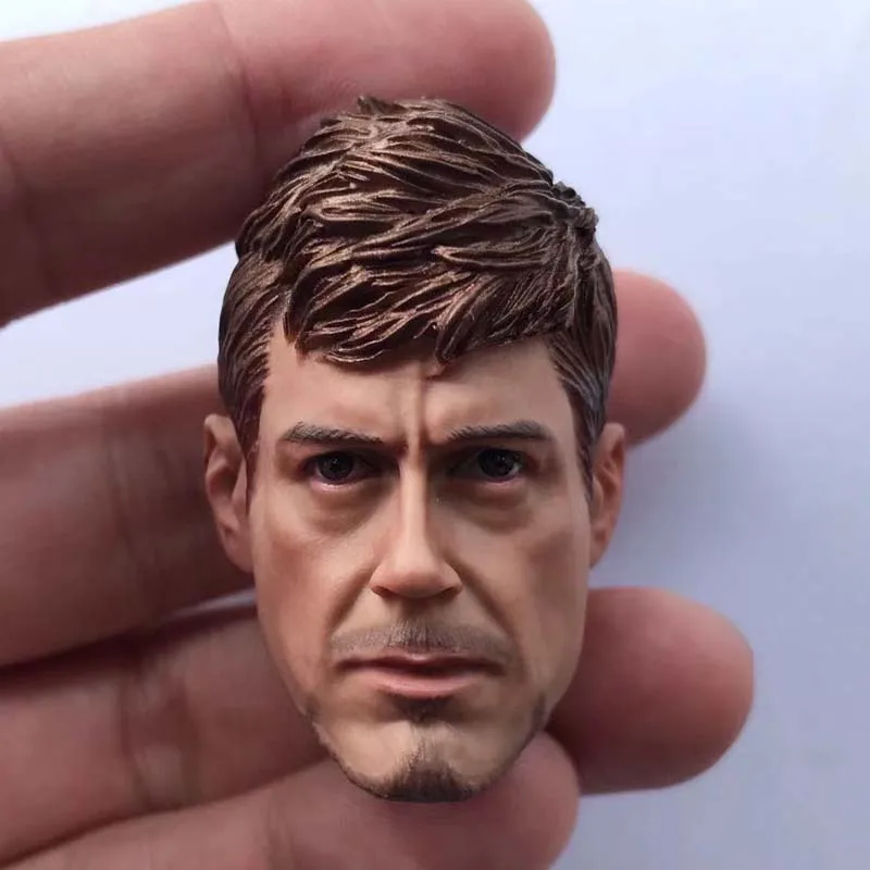

1/6 Scale Blond Hair Tony Head Sculpt Without Neck Calm Male Soldier Head Carving Model Toy Figure