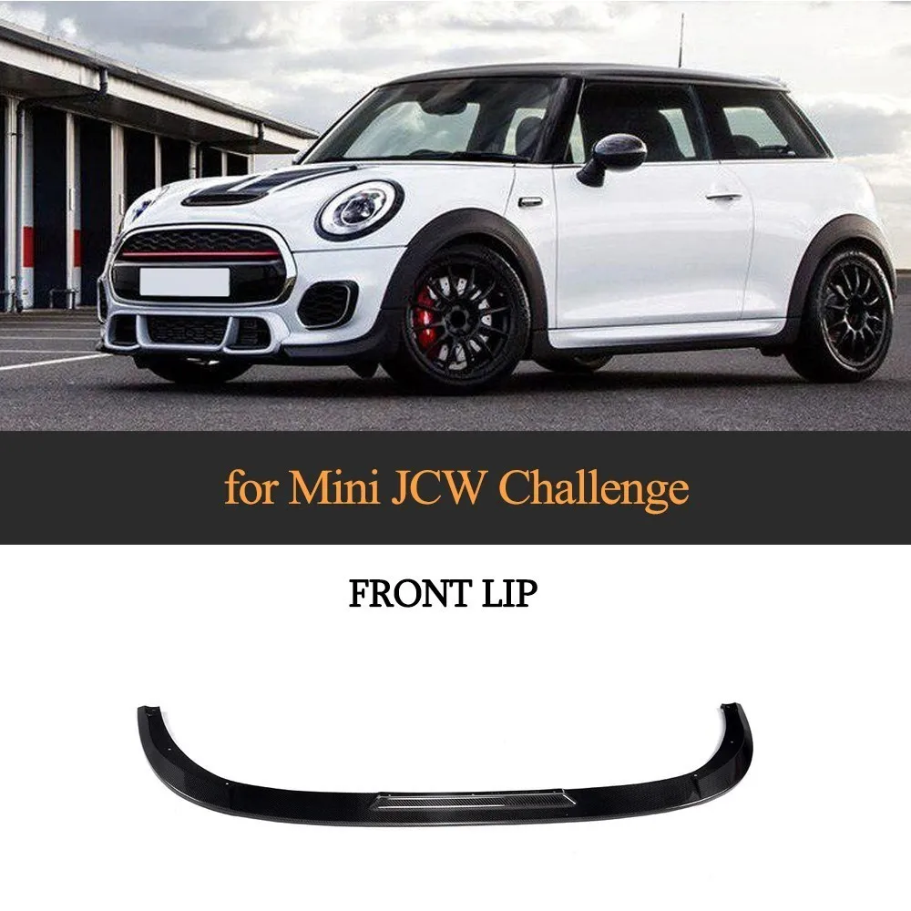 

DRY Carbon Fiber 100% Car Front Bumper Lip Spoiler Diffuser For Mini JCW Challenge 2014 - 2018