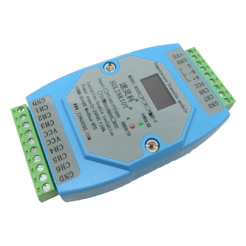 Фото 8-канальный модуль захвата температуры DS18B20 MODBUS-RTU RS485 №2