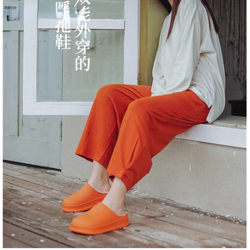 

Winter Waterdichte Slippers Man Vrouwen Koppels Antislip Katoen Slippers Vrouwen Indoor En Outdoor Wear Pluche Slipper